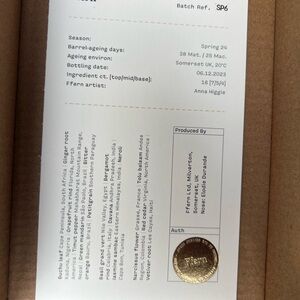 Ffern Fragrance Packaging with Gold Seal